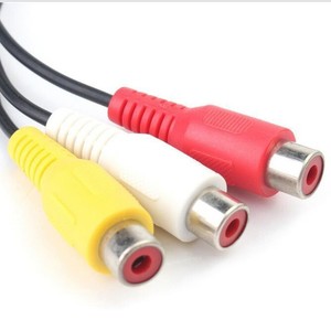 สายเคเบิล 3.5 มม. ถึง 3Rca Av แบบตัวผู้ต่อตัวเมีย 25 ซม. สำหรับการเชื่อมต่อเสียงและวิดีโอของทีวี - Product Image 4