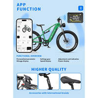 Vélo de montagne électrique Bangfang Motor Winter MTB 26 pouces, suspension intégrale, pneus larges E26 4.0, autonomie 60 km, conduite sur neige, 0.0g Manuel lb