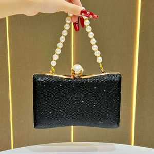 Nouveauté 2026 : Sacs de soirée haut de gamme à poignée perlée, sacs à bandoulière/croisé tendance avec chaîne carrée - Product Image 1