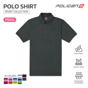 Poligan S Lite Polos Femmes Avec Logo Micro Polyester 100% Léger Respirant PS002 Thaïlande Premium Vêtements En Gros - Product Image 2