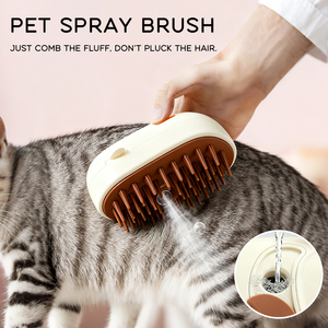 Brosse de toilettage à vapeur portable de luxe pour chiens et chats avec matériau TPR écologique, facile à utiliser, conception à un bouton - Product Image 5