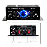 Woopker AK270 dijital ses amplifikatörü HIFI çift kanal Stereo AUX girişi Mini taşınabilir araba ev ses güç amplifikatörü