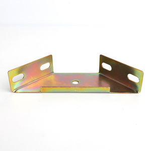 Soporte de esquina de tres lados chapado en color, conector fijo de acero para accesorios de ferretería de muebles de cama - Product Image 4