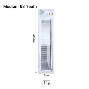 Peine de Alta Calidad para Mascotas, Peine Metálico para Perros y Gatos, Peine de Doble Cara con Dientes Finos y Anchos para Eliminar el Pelo Suelto - Product Image 4