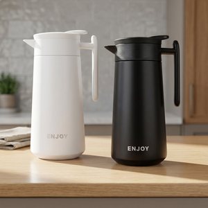 1000ml Stainless Steel Vacuum Coffee Pot Double <b>Wall</b> Thermal Insulation Leakproof Coffee Server for Home Office - Product Image 1