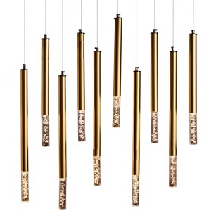 Luces LED de techo ordic para decoración del hogar, barra de luz de acrílico dorado minimalista y creativo de 10 cabezas para boda - Product Image 4