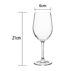 Coupe à vin rouge en plastique acrylique AS PC transparente, résistante aux chutes, avec logo personnalisable, 360 ml, pour mariage et fête - Product Image 3