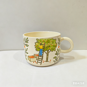 <span class=keywords><strong>Taza</strong></span> <span class=keywords><strong>de</strong></span> Café <span class=keywords><strong>de</strong></span> Cerámica Hecha a Mano <span class=keywords><strong>con</strong></span> <span class=keywords><strong>Diseño</strong></span> <span class=keywords><strong>de</strong></span> Manzana Pintado a Mano - <span class=keywords><strong>Taza</strong></span> <span class=keywords><strong>de</strong></span> Porcelana Personalizada para Regalos Navideños - Product Image 1