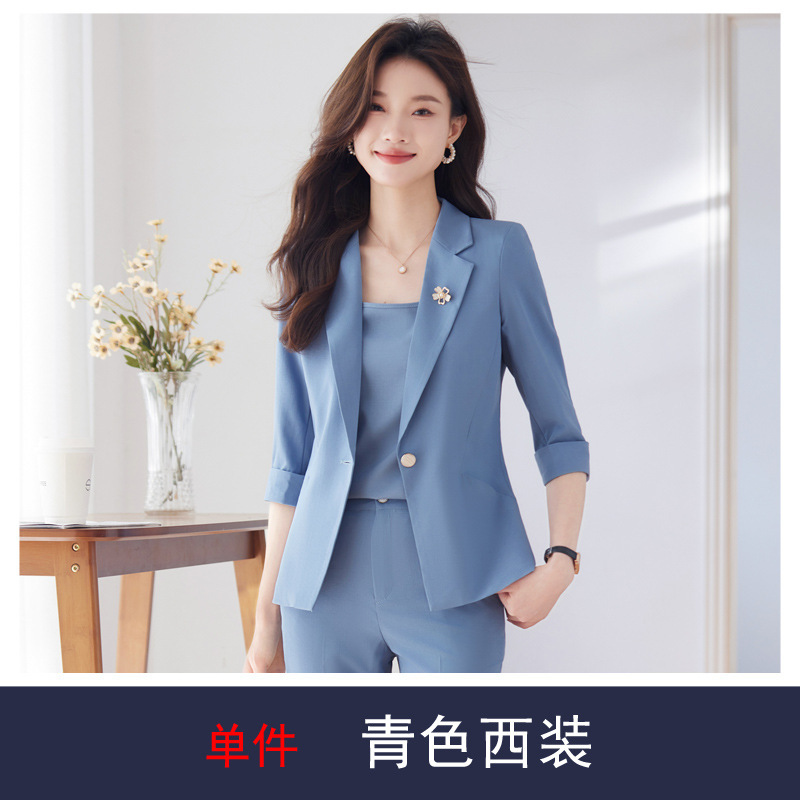 blue suit