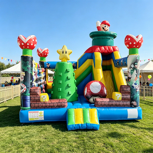 Structure gonflable commerciale pour usage domestique et location événementielle, <span class=keywords><strong>avec</strong></span> <span class=keywords><strong>toboggan</strong></span>, château sauteur et <span class=keywords><strong>mur</strong></span> <span class=keywords><strong>d</strong></span>'<span class=keywords><strong>escalade</strong></span> - Product Image 1