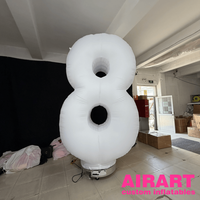 Ballon Chiffre Gonflable DIY pour Décoration d'Événements Festifs, Ballon Chiffre Gonflable pour Activités Promotionnelles en Centre Commercial