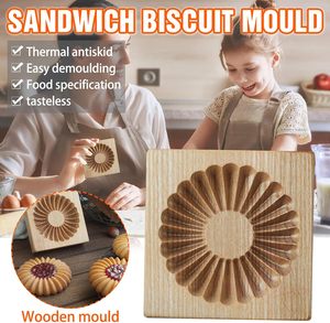 <span class=keywords><strong>Emporte</strong></span>-pièce en bois durable antiadhésif pour biscuits, forme carrée, outil de pâtisserie pour Halloween, Thanksgiving, Noël - Product Image 2