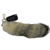 MWFur – porte-clés en fourrure de renard véritable, couleur naturelle, queue de renard naturelle