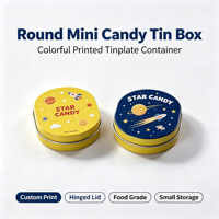 Mini boîte ovale en métal pour bonbons, conteneur en métal vide de qualité alimentaire, petite boîte de rangement personnalisée pour bonbons, chocolat, cadeaux