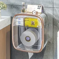 Boîte à mouchoirs murale Xing You Modèle 6002, sans perçage, étanche, en plastique, style nordique, support de rangement pour papier toilette
