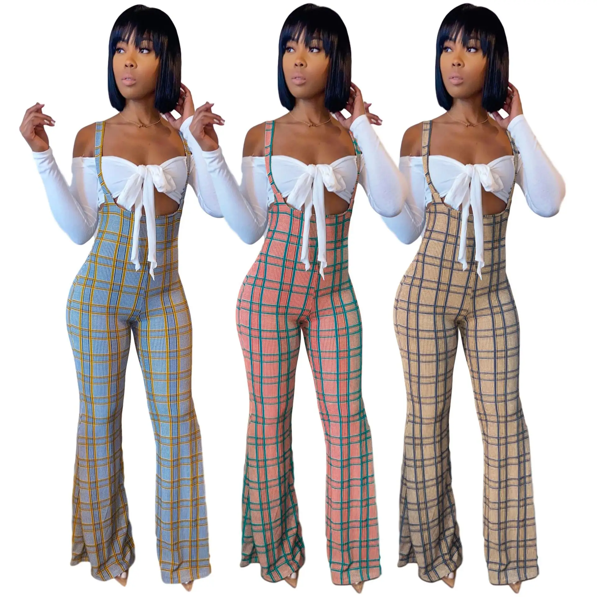 2022 New Bodycon Long Sleeve XXL Crop Top and Stripe Pants Set 2 Piece Set Women Clothing
