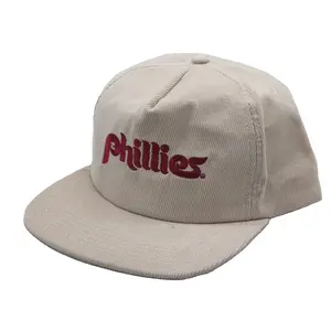 OEM custom logo corduroy hats customize vintage 5 panel unstructured snapback caps for men