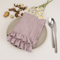 Napperons Faits Main 100% Lin Français, Bord Volanté, Réutilisables, pour Dîner, Maison et Mariage – Fabricant