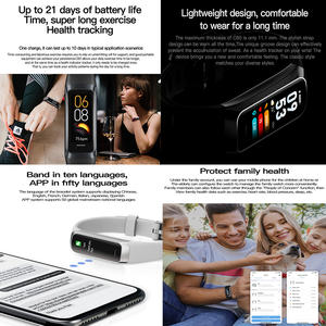 Montre connectée C60 Sport Thermomètre Reloj Inteligente Fréquence cardiaque Montre intelligente Android Silicone Homme Femme Bracelet AMOLED - Product Image 4