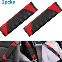Housse de protection universelle en fibre de carbone pour ceinture de sécurité de voiture, coussinet de protection pour l'épaule, accessoires intérieurs automobiles, couleur personnalisée, marque OEM populaire