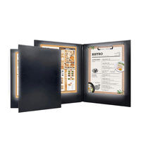 Menu électronique éclairé par Led 2 panneaux 2 vues lumineuses Menu à Led Discothèque Menu à la carte