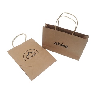 Tùy Chỉnh Sinh Thái Kraft Túi Giấy Sang Trọng Ribbon Xử Lý Boutique Túi Mua Sắm Bao Bì Tùy Chỉnh In Euro Tote Túi Giấy Quà Tặng - Product Image 5