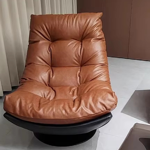 Stile antico in vera pelle pigro divano divano divano singolo per soggiorno balcone <span class=keywords><strong>sacco</strong></span> divani girevole per il tempo libero - Product Image 4