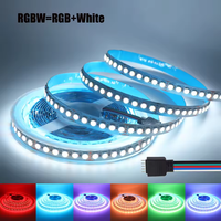 Bande lumineuse LED DC 12V 24V RGBW 4-en-1, puce SMD 5050, 108 120 LED/M, ruban flexible pour salon, chambre à coucher, décoration intérieure