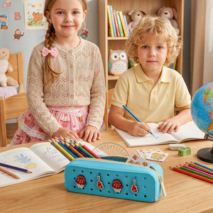 Étui à crayons en silicone de qualité supérieure en gros, étui à crayons créatif DIY pour les élèves du primaire et du secondaire - Product Image 6