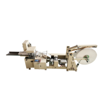 Máquina de plegado y estampado de servilletas con motor PLC 260, impresión a dos colores y equipo de producción de servilletas cuadradas