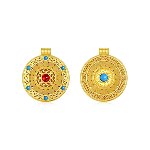 FANYA FYXL1260 Women's Unisex Double-Sided Gold Plated <b>Copper</b> Alloy Necklace Cubic Zirconia Box <b>Chain</b> Pendant Europe America - Product Image 5