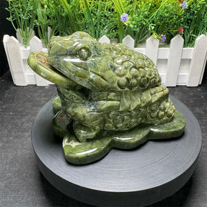 Natural Polido Gemstone Reiki Dinheiro Sapo Artesanal Esculpido Artesanato Sorte Cristais Sapo Para Fengshui - Product Image 4