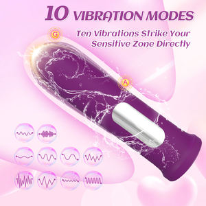 USB-Aufladbarer 10-Geschwindigkeiten-Vibrator für G-Punkt-<span class=keywords><strong>Stimulation</strong></span>, Lilo Lila, Kompakter <span class=keywords><strong>Bullet</strong></span>-Vibrator für Mädchen - Product Image 4