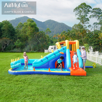 Château gonflable double toboggan combiné, capacité 4 personnes, tissu Oxford 420D+840D, pour usage extérieur, petit château