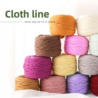 Fil à crocheter en polyester 100% doux et élastique, rouleau de 300g, haute résistance, pour tricot manuel DIY, sacs faits main et fil à t-shirt