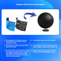 Écran LED sphérique 3D à pas fin personnalisé, installation facile, mur vidéo flexible et incurvé, couleur pleine, numérique, extérieur, IP65