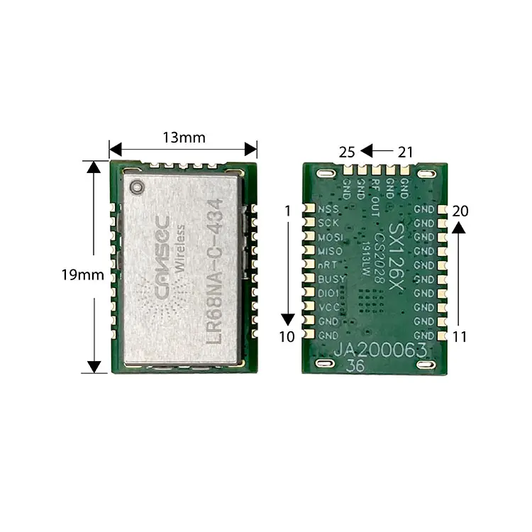 ใหม่ Cansec LR68Na-C Semtech-Llcc68 Lora ตัวรับส่งสัญญาณไร้สาย20dBm โมดูล Iot โซลูชั่นอุตสาหกรรมที่ดีที่สุดผู้ขาย