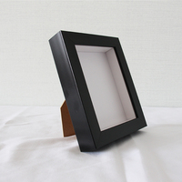 Petit cadre photo 4x6 5x7 6x8 pouces, design profond, en PS, blanc, noir, aspect bois naturel, pour table ou mur