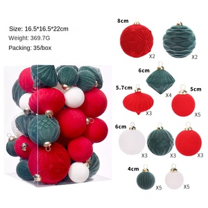 Nuove Decorazioni Natalizie Set <span class=keywords><strong>di</strong></span> 35 Palline <span class=keywords><strong>di</strong></span> <span class=keywords><strong>Natale</strong></span> Boutique in Plastica/<span class=keywords><strong>Vetro</strong></span> Floccate Confezione Regalo Pendenti per <span class=keywords><strong>Albero</strong></span> - Product Image 6