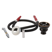 Grosir Aksesori merokok Murah bar akrilik Hookah Shisha Set selang ganda asap Hookah Shisha