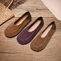 Mules plates décontractées en cuir véritable pour femme, à porter 2 façons, style sabot ouvert, chaussures de printemps