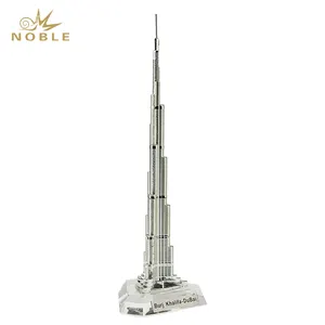 迪拜著名地标礼品旅游纪念品金属迪拜塔水晶基地