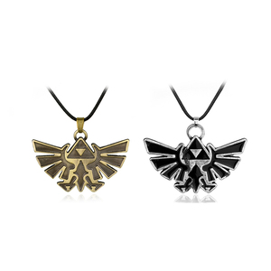 Collier pendentif vintage en corde avec logo du symbole <span class=keywords><strong>Triforce</strong></span> de Link, inspiré du jeu d'anime The Legend of Zelda - Product Image 1