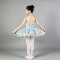 Personnalisable Filles Danse Robe De Luxe Bleu Grisâtre Ballet Performance Porter Performance Compétition Enfants Danse Robe