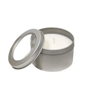 Vente en gros d'huile essentielle végétale cire de soja argent étain ins vent Aromathérapie romantique main cadeau bougie parfumée sans fumée