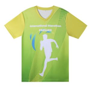 Camiseta de Maratón Sublimada de Alta Calidad con Impresión Personalizada, Secado Rápido, Transpirable, para Hombre, Compresión Deportiva, para Gimnasio - Product Image 2