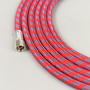 Tuyau d'air tressé rouge de 3 mètres, connecteur de 1/4 à 1/8 pouces pour compresseur d'aérographe - Product Image 2