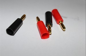 שחור + אדום 4.0mm זהב מצופה הלחמה בננה מחבר - Product Image 3