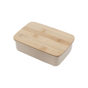 Caja Bento de fibra de bambú a prueba de fugas biodegradable personalizada respetuosa con el medio ambiente estudiante trabajador de oficina tapa de bambú caja Lubnch <span class=keywords><strong>Reusa</strong></span> - Product Image 5