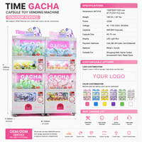 Distributeur automatique de capsules de jouets à double couche, professionnel, à monnayeur et accepteur de billets, grande capacité, pour centre commercial